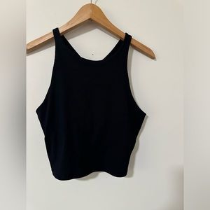 Cropped ribbed work out top